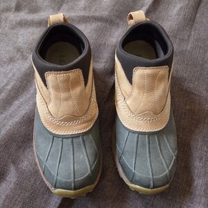 L.L. Bean Tan and Green Winter Boots